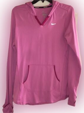 Nike Pink Hooded Performance Pullover Sweatshirt